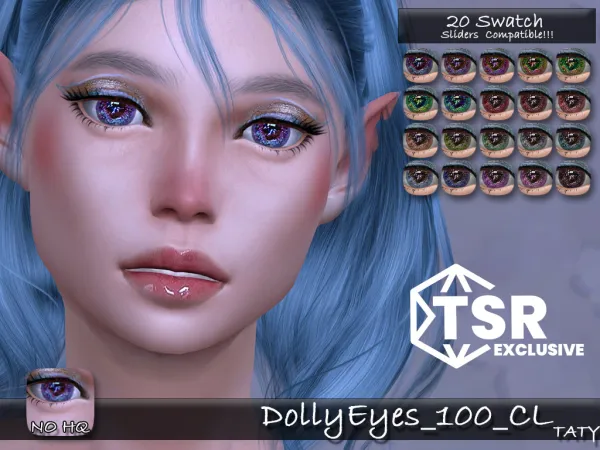 Alpha DollyEyes_100_CL - The Sims 4 Custom Content