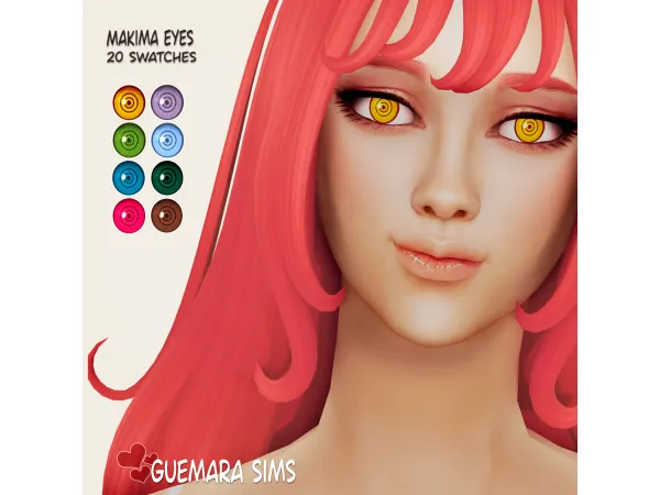 Maxis Match Makima and Power Eyes Set (Public now) by Guemara - The Sims 4 Custom Content