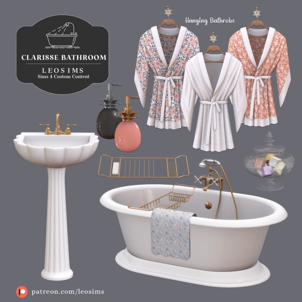 Alpha Clarisse Bathroom by leosims4cc - The Sims 4 Custom Content
