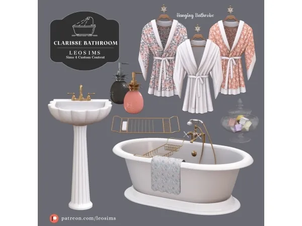 Alpha Clarisse Bathroom - The Sims 4 Custom Content