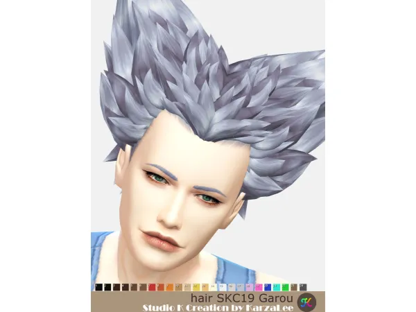 Maxis Match Hair SKC 19 GAROU - The Sims 4 Custom Content