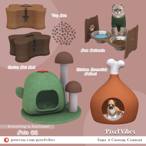 Alpha Pets by pixelvibes - The Sims 4 Custom Content