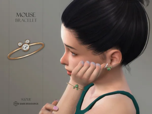 Alpha Mouse Bracelet Child - The Sims 4 Custom Content