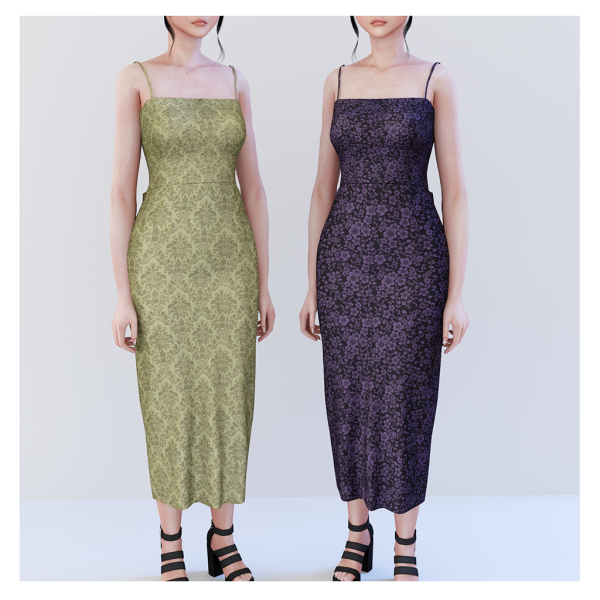 Alpha Savage long dress Babyetears by babyetears - The Sims 4 Custom Content