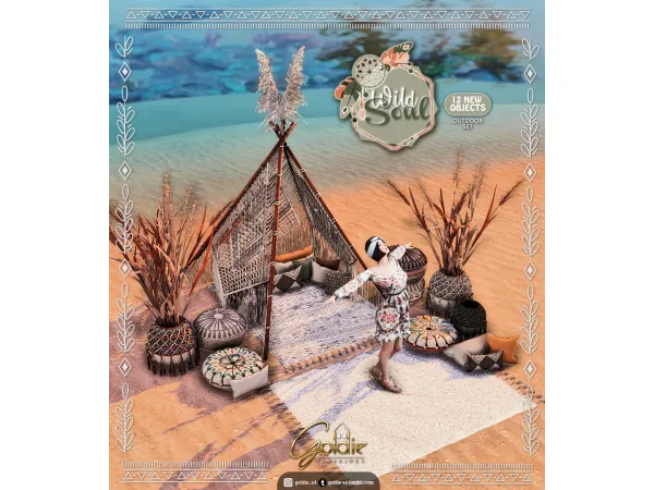 Alpha Wild Soul Outdoor set - The Sims 4 Custom Content