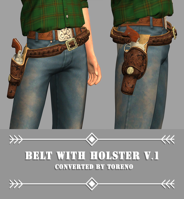 Mix Belt_Revolver_One by simsfinds - The Sims 4 Custom Content
