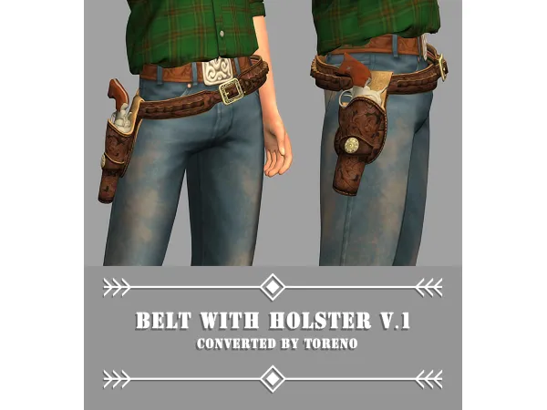 Mix Belt_Revolver_One - The Sims 4 Custom Content