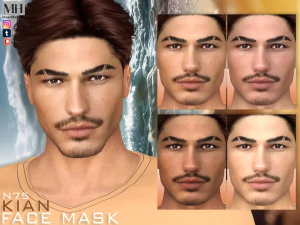Alpha Caitlyn Eyebrows N252 by magichandcc - The Sims 4 Custom Content