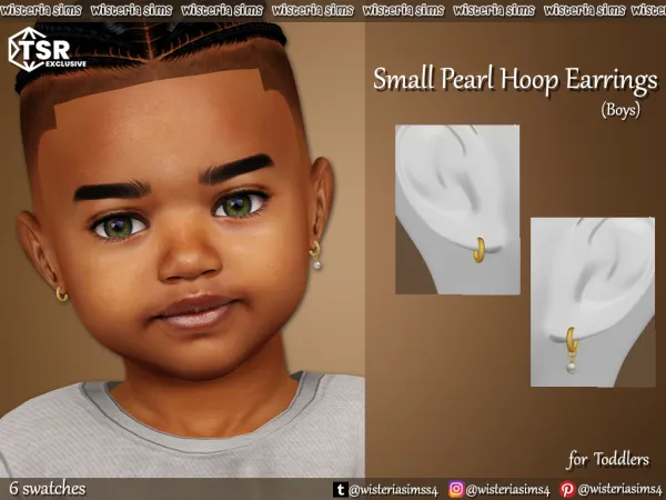 Alpha COOL EARRINGS FOR YOUR LITTLE BOYS - The Sims 4 Custom Content