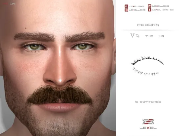 Alpha LEXEL Reborn (3D eyelashes) - The Sims 4 Custom Content