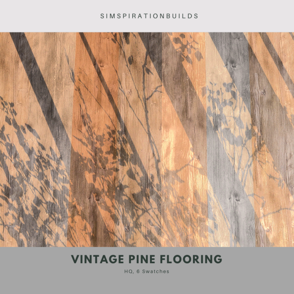 Alpha Vintage Pine Flooring by simsfinds - The Sims 4 Custom Content
