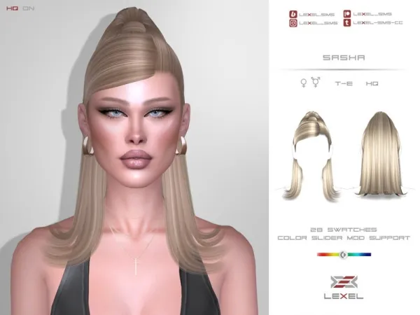 Alpha LEXEL Sasha by lexel - The Sims 4 Custom Content