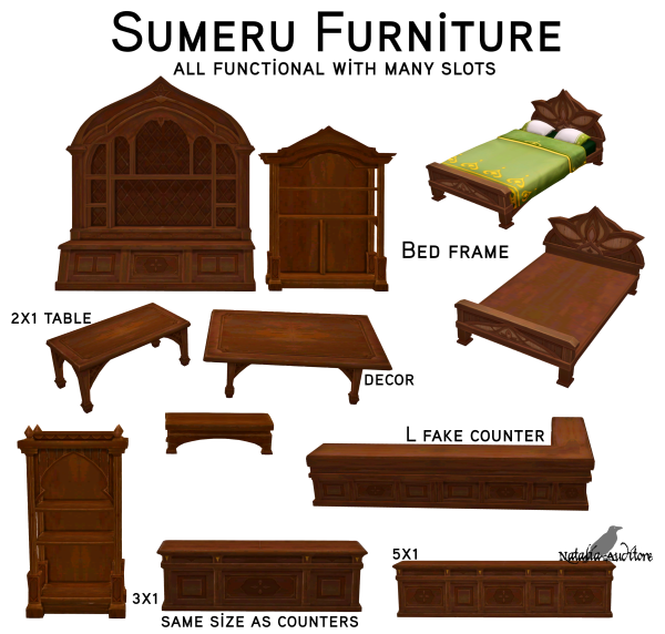 Maxis Match Sumeru Furniture Auditore by simsfinds - The Sims 4 Custom Content