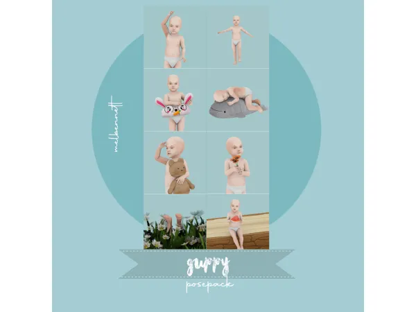 Mix Guppy Posepack - The Sims 4 Custom Content