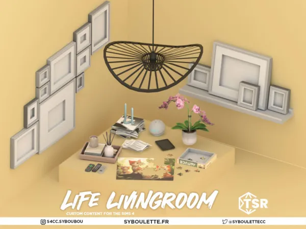 Alpha Life livingroom set - The Sims 4 Custom Content