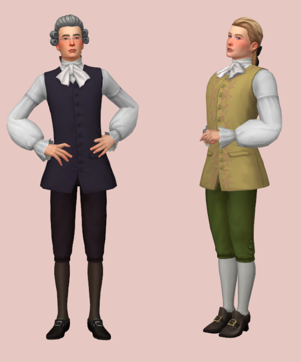 Maxis Match 18th Century Waistcoat by simsfinds - The Sims 4 Custom Content