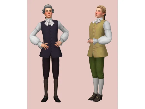Maxis Match 18th Century Waistcoat - The Sims 4 Custom Content