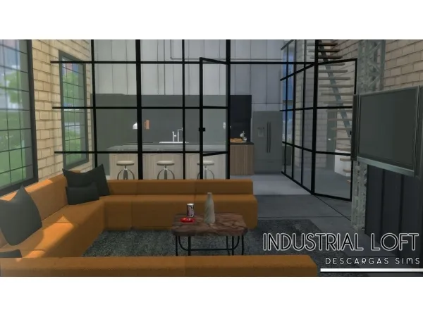 Alpha Industrial Loft - The Sims 4 Custom Content