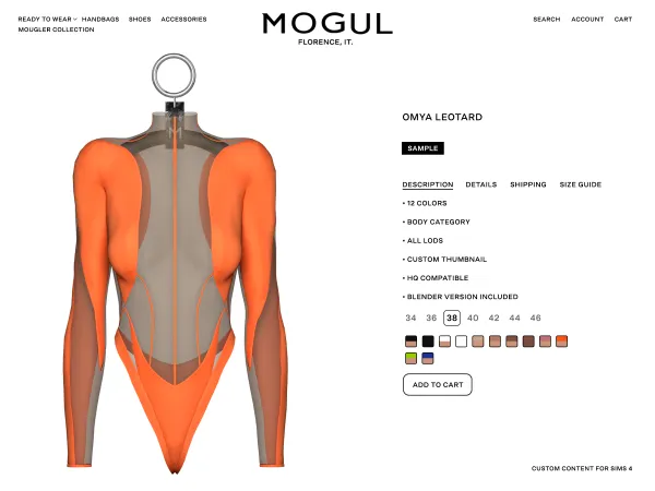 mogul omya leotard (sample)