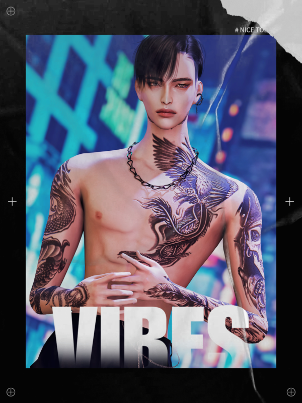 Mix [Peng] V S Tattoo HQ by simsfinds - The Sims 4 Custom Content