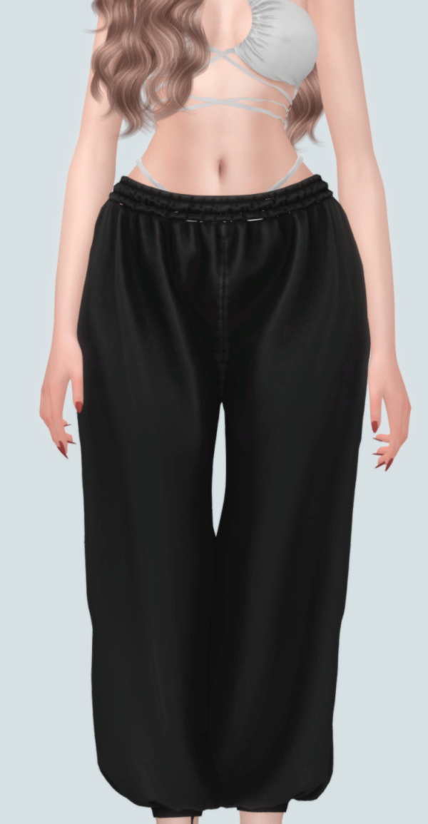 Alpha Elastic Jogger with Thong by simsfinds - The Sims 4 Custom Content
