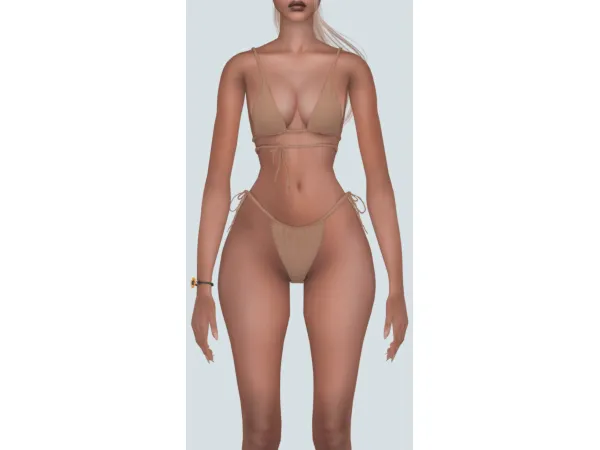 Alpha Designer Bikini by Paberu - The Sims 4 Custom Content