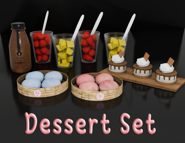 Alpha Dessert Set by simmerkatex - The Sims 4 Custom Content