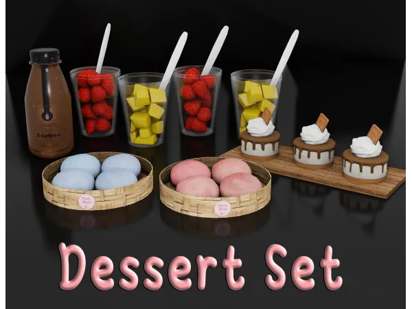 Alpha Dessert Set - The Sims 4 Custom Content