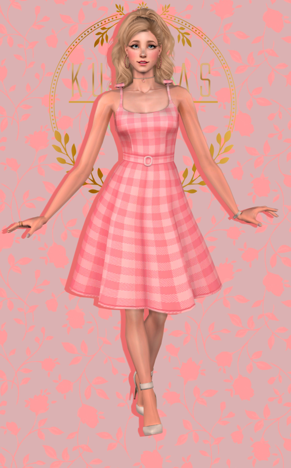 Kurimas4t2 Blossom Dress Madlen by simsfinds - The Sims 2 Custom Content