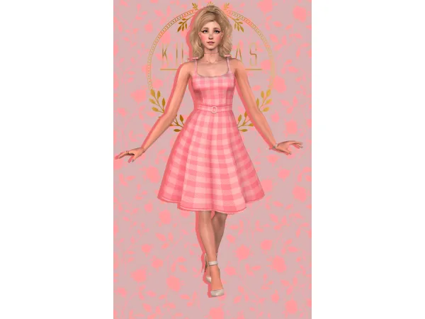 Kurimas4t2 Blossom Dress Madlen - The Sims 2 Custom Content