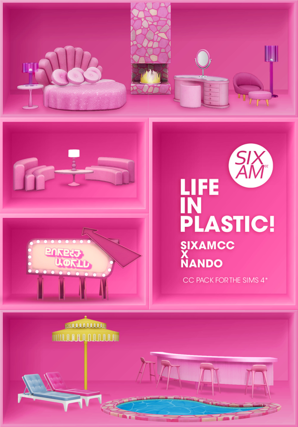 Maxis Match Life in Plastic A Barbie World by simsfinds - The Sims 4 Custom Content