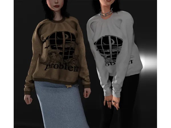 Alpha MALICE SWEATER - The Sims 4 Custom Content