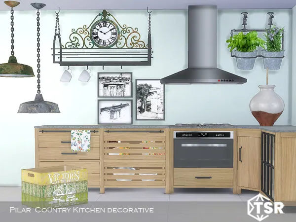 Alpha Country Kitchen Decorative - The Sims 4 Custom Content