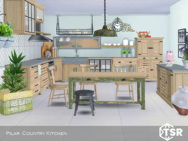 Alpha Country Kitchen - The Sims 4 Custom Content