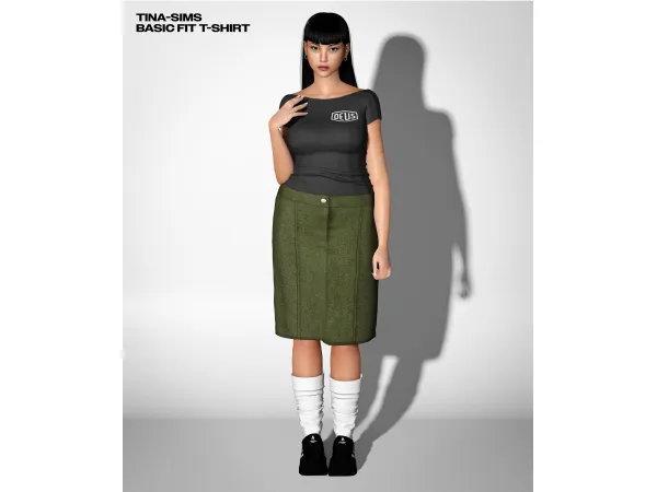 Alpha [TINA SIMS] Basic Fit T Shirt - The Sims 4 Custom Content