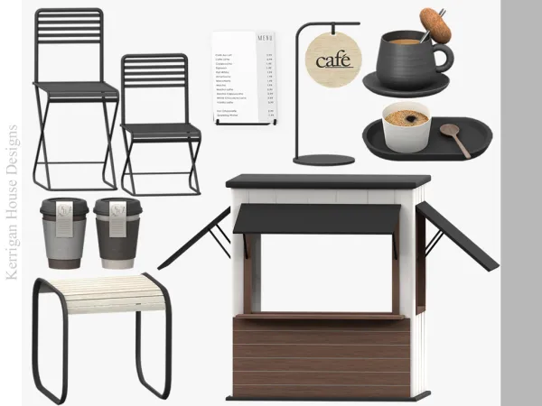 Alpha [KHD] Sundays Cafe Set - The Sims 4 Custom Content
