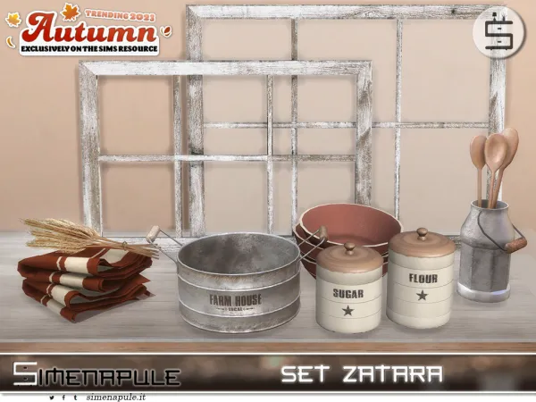 Alpha Set Zatara is a set with autumnal and country tones - The Sims 4 Custom Content