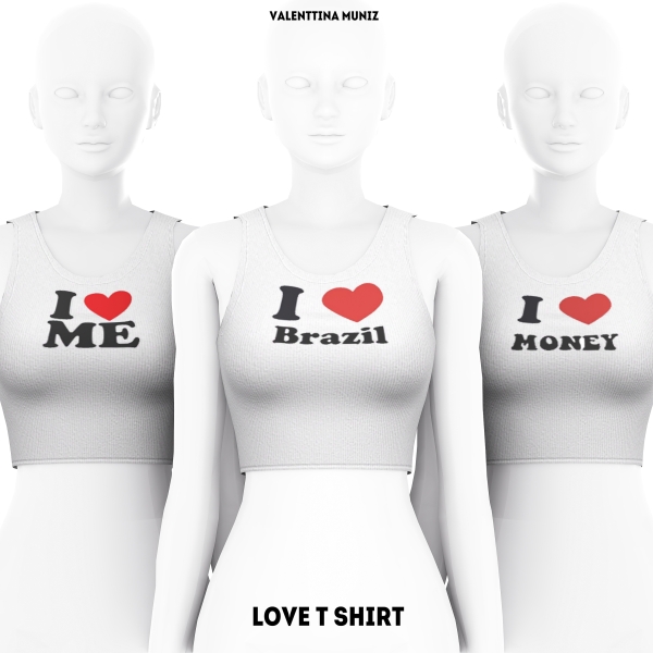 Alpha Love t shirt FREE Valenttina Muniz Ts4cc by valentinamuniz - The Sims 4 Custom Content