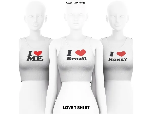 Alpha Love t shirt FREE Valenttina Muniz Ts4cc - The Sims 4 Custom Content