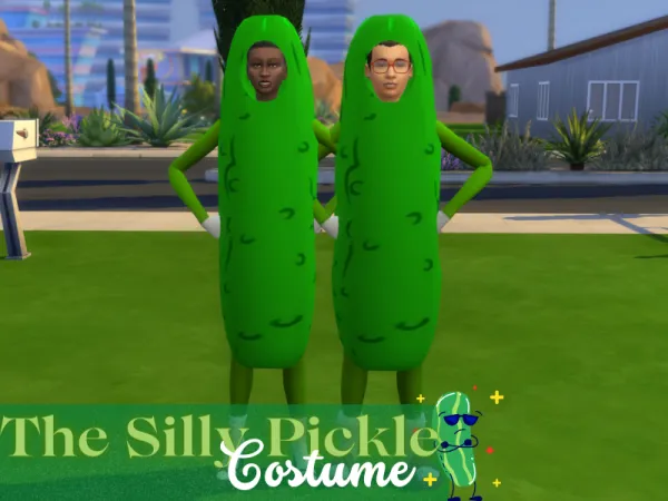 Maxis Match The Silly Pickle Costume by fatalrosecreations - The Sims 4 Custom Content