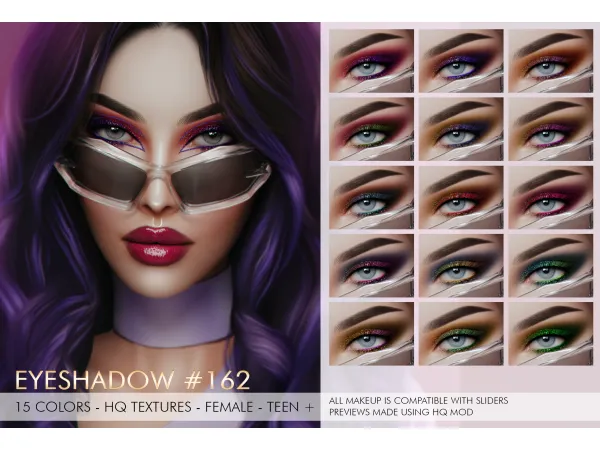Alpha AMBER MAKEUP SET EYESHADOW 162 by simsfinds - The Sims 4 Custom Content