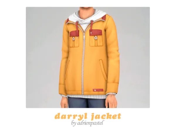 Maxis Match Darryl Jacket by AdrienPastel - The Sims 4 Custom Content