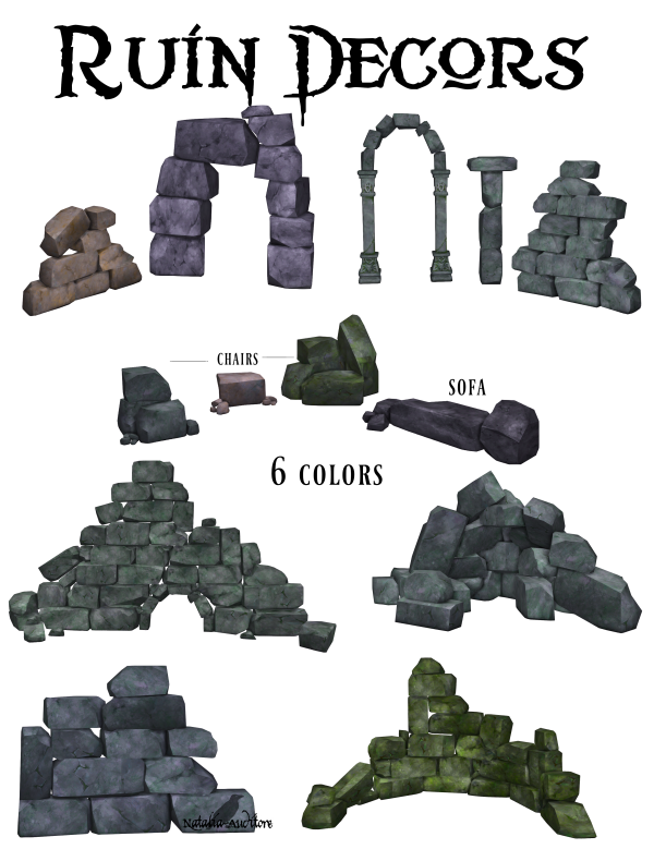Mix Ruin Decors Auditore by simsfinds - The Sims 4 Custom Content