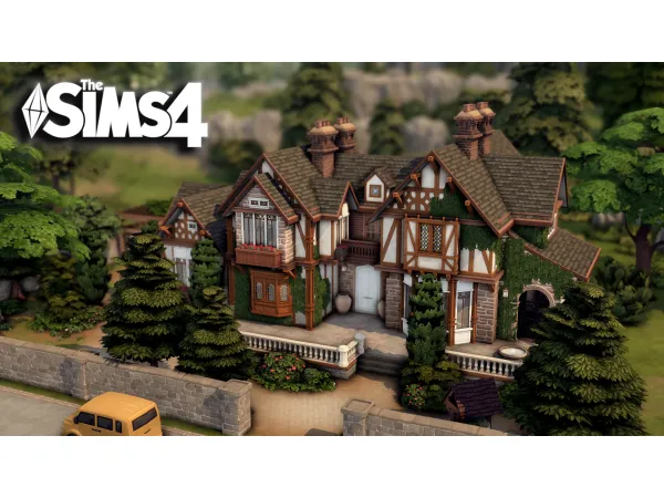 Maxis Match Tudor family house by Bojana Sims - The Sims 4 Custom Content