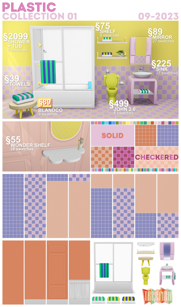 Maxis Match PLASTIC COLLECTION 01 by simsfinds - The Sims 4 Custom Content