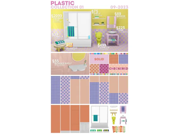 Maxis Match PLASTIC COLLECTION 01 - The Sims 4 Custom Content