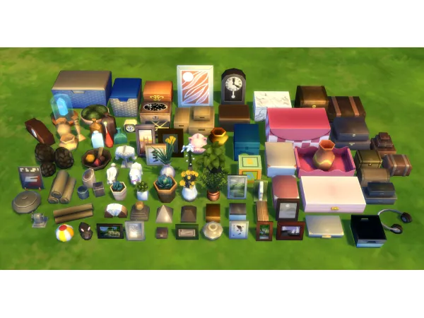 Maxis Match Clutter freed from bookcases by simsfinds - The Sims 4 Custom Content