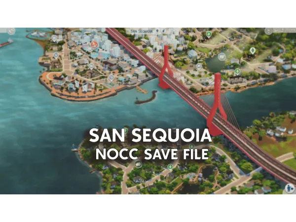 Mix San Sequoia NOCC Save File by simsfinds - The Sims 4 Custom Content