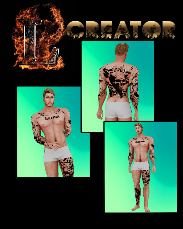 Mix tattoo body 4 by lamontcreatorr - The Sims 4 Custom Content
