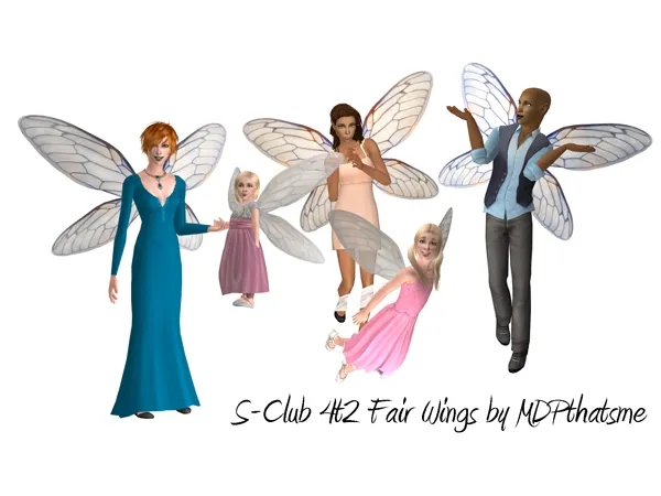 SClub Fairy Wings - The Sims 2 Custom Content